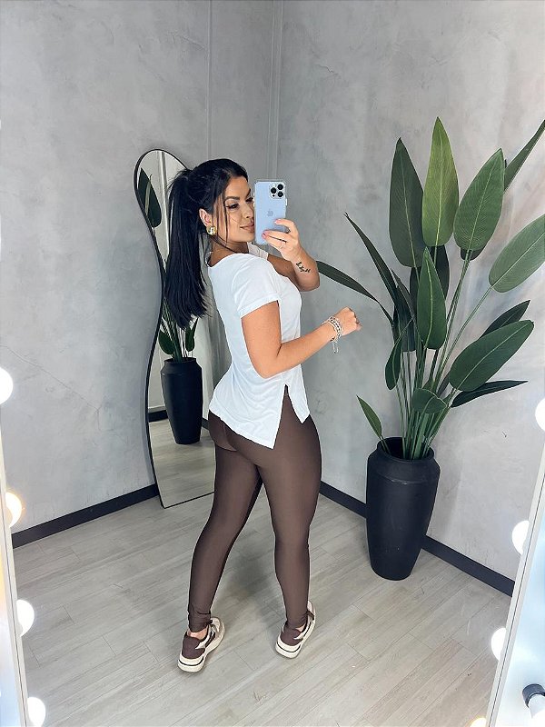 Blusa de Manga Mulet Cor Branco