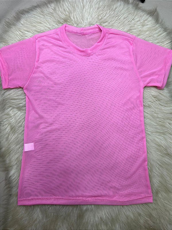 Blusa T-shirt Tule Cor Rosa BB