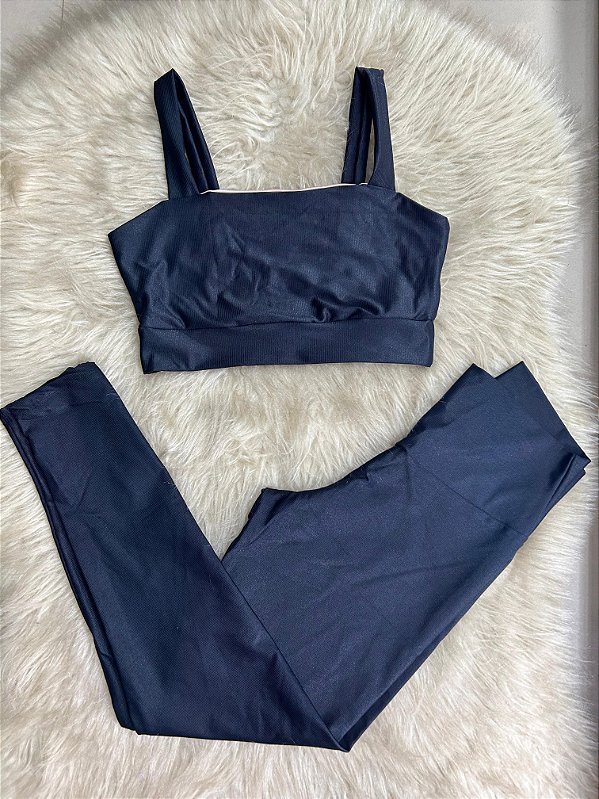 Conjunto Canelado Wonder+Top Dany Cor Preto