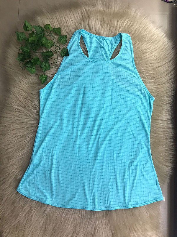 Blusa Regata Nadador Cor Azul Claro