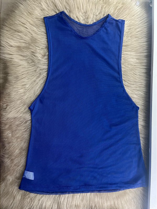 Blusa Regatão Tule Cor Azul Royal