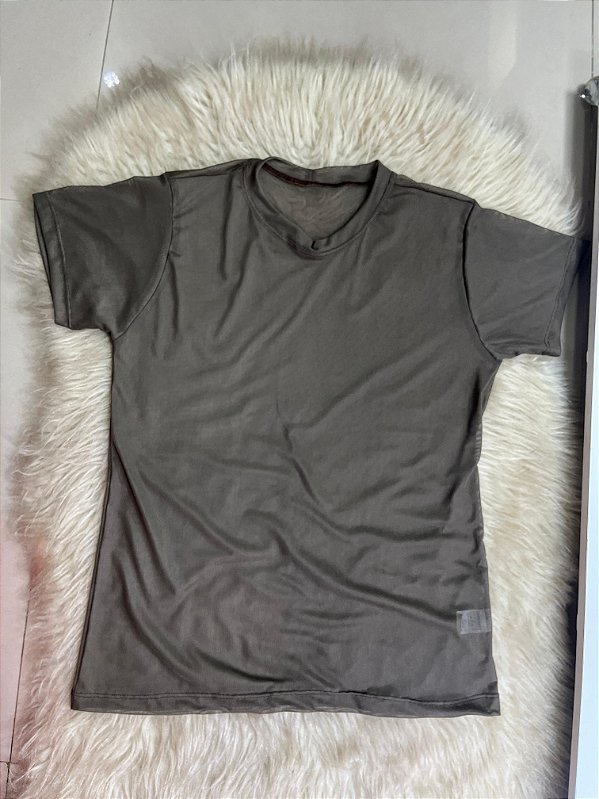 Blusa T-shirt Tule Cor Marrom