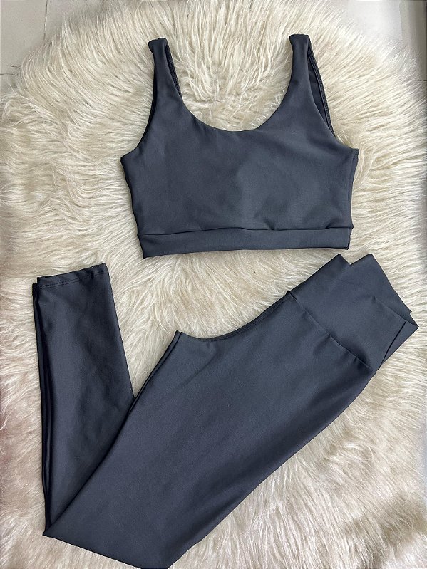 Conjunto Legging Básica+ Top Manu Cor Preto