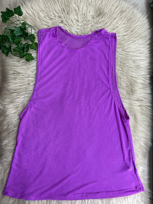 Blusa Regatão Tule Cor Fuschia