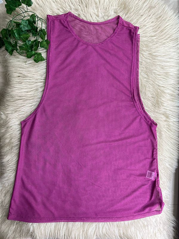 Blusa Regatão Tule Cor Roxo