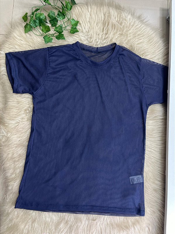 Blusa T-shirt Tule Cor Azul Marinho