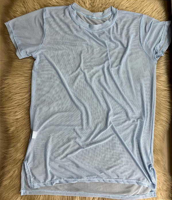 Blusa Mulet Tule Cor Azul BB
