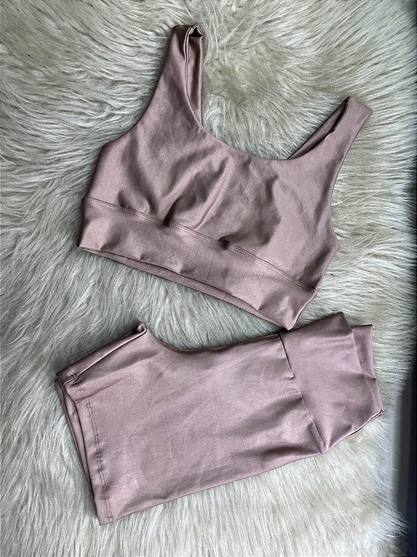 Conjunto Short Meia Coxa+ Top Clarisse Cor Cappucino