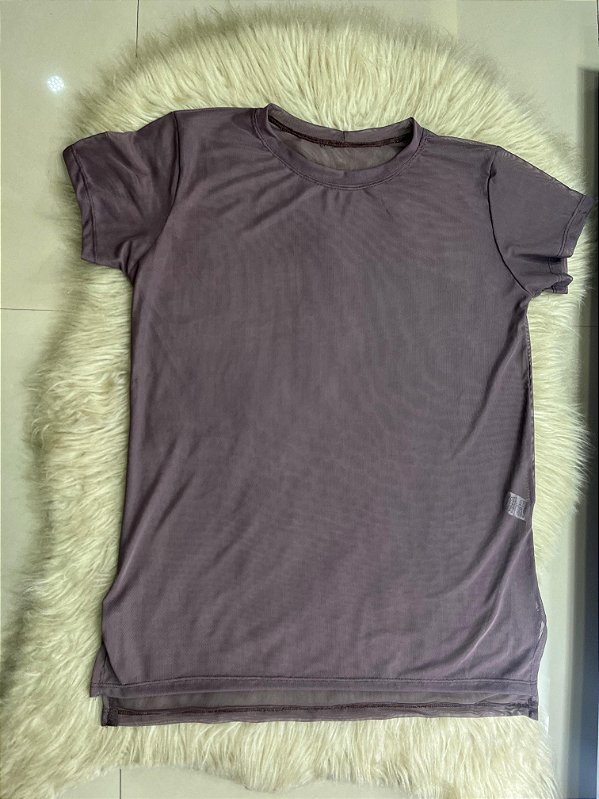 Blusa Mulet Tule Cor Roxo Profundo