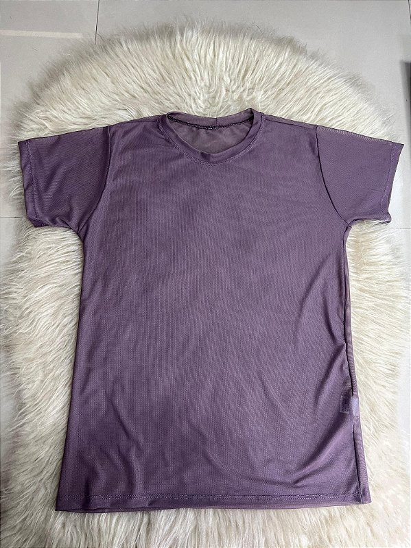 Blusa T-shirt Tule Cor Roxo Profundo