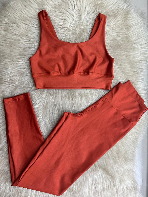 Conjunto legging basica + Top Clarisse Cor Telha