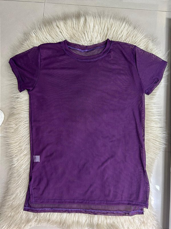 Blusa Mulet Tule Cor Açai
