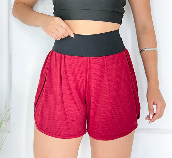 Short Duplo Microflex Cor Marsala