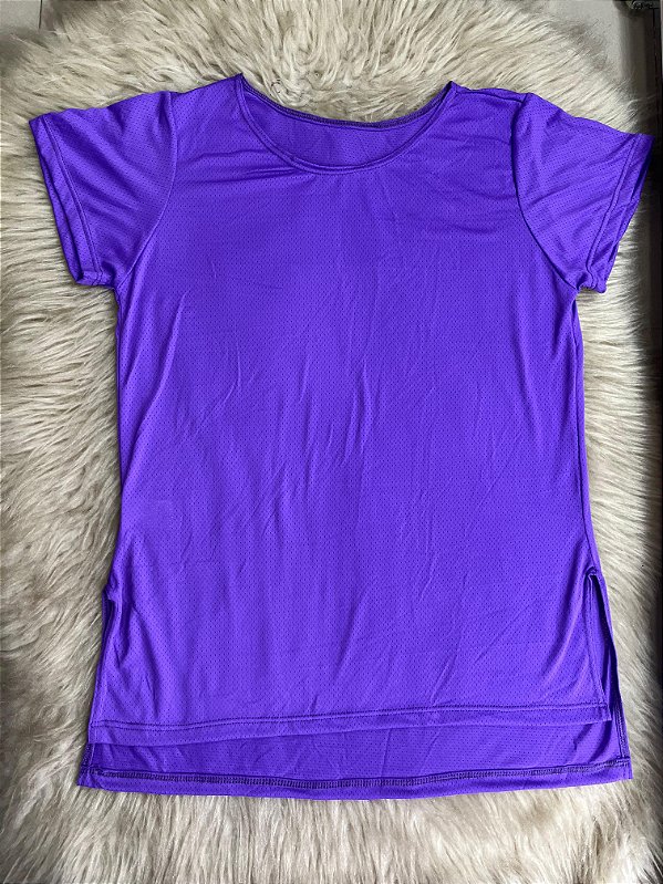 Blusa de Manga Mulet Cor Roxo Médio