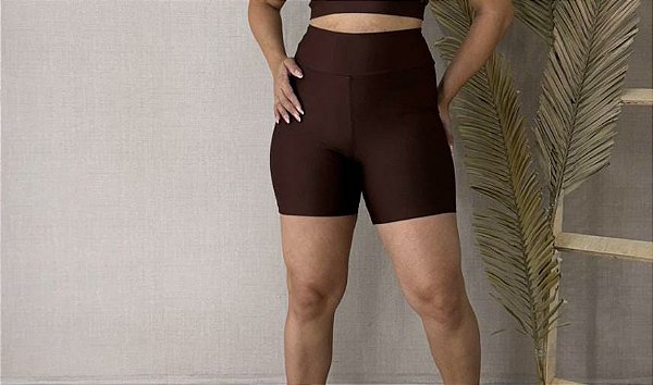 Short Meia Coxa Avulso Cor Marrom
