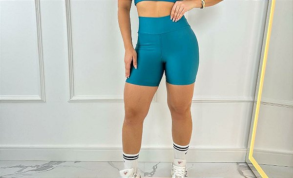 Short Meia Coxa Avulso Cor Verde Petroleo