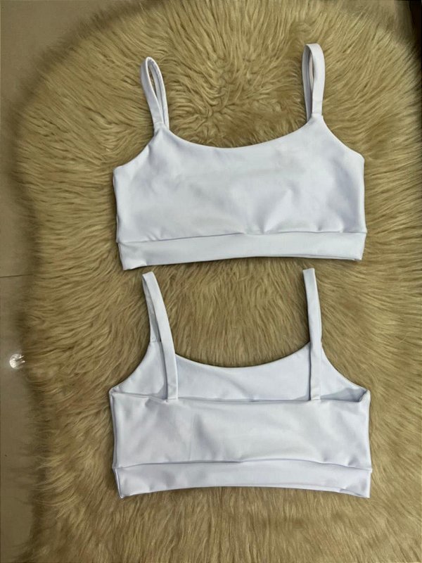 Top Avulso Alça Reta Cor Branco