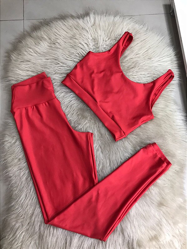 Conjunto Legging Básica+ Top Manu Cor Vermelho