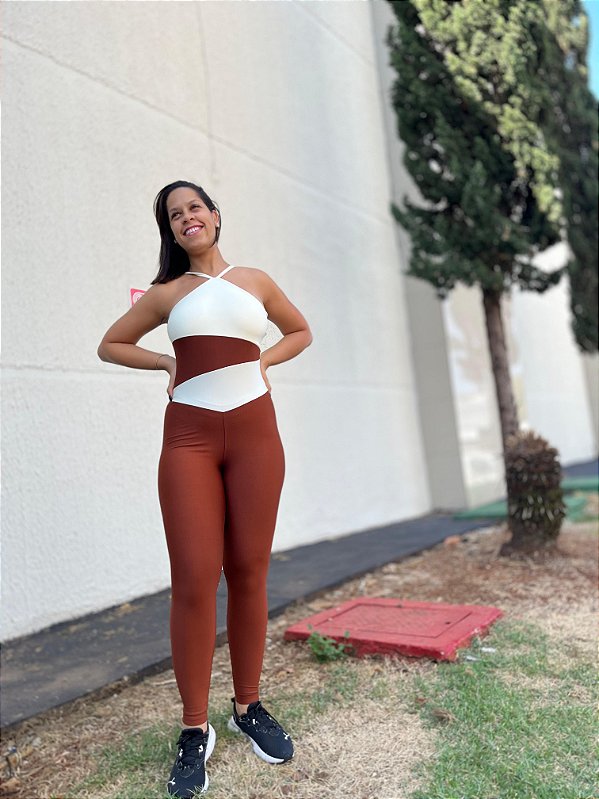 Macacão Longo Dany Cor Cobre+Off