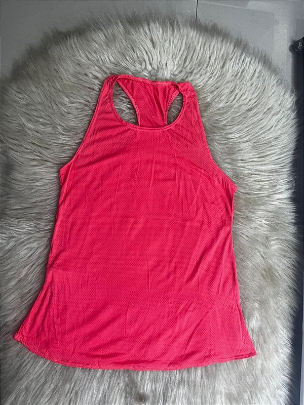 Blusa Regata Nadador Cor Goiaba