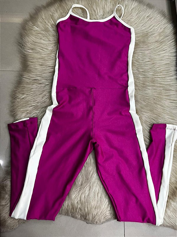 Macacão Longo Gaby Cor Rosa+Off