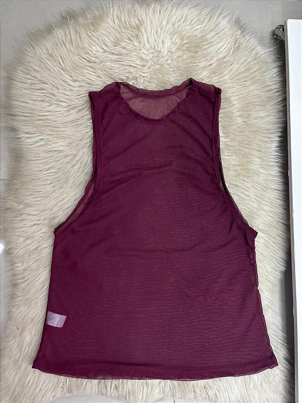 Blusa Regatão Tule Cor Marsala