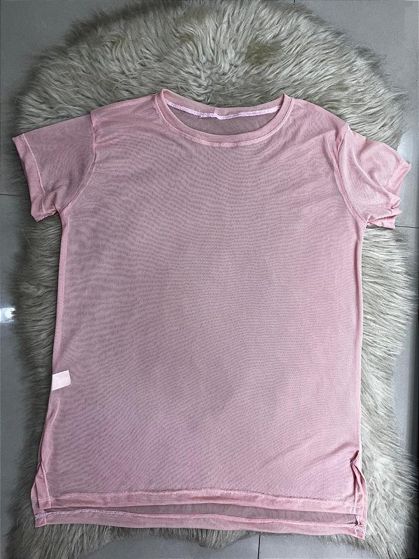 Blusa Mulet Tule Cor Rose