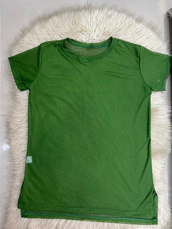 Blusa Mulet Tule Cor Verde Floresta