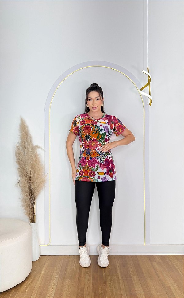 Blusa Mulet Tule Estampa Farm