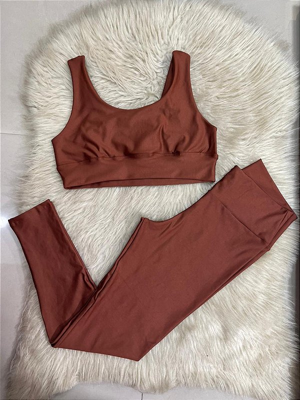 Conjunto Legging Básica+Top Clarisse Cor Cobre