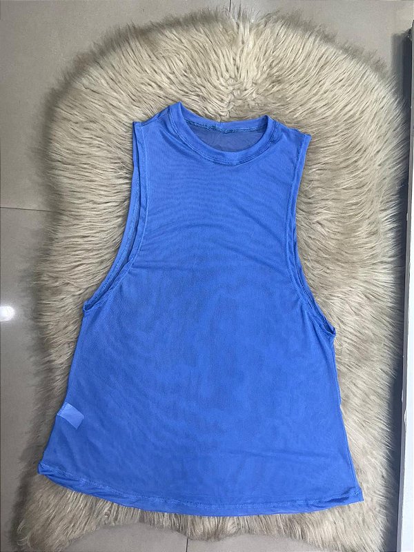Blusa Regatão Tule Cor Azul Medio