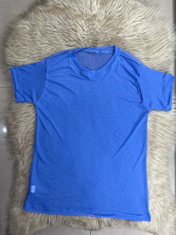 Blusa T-shirt Tule Cor Azul Medio