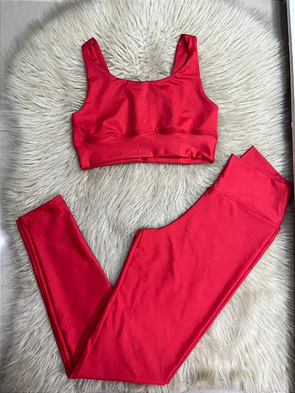 Conjunto Legging Básica+Top Clarisse Cor Vermelho