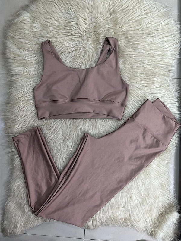Conjunto Legging Básica+Top Clarisse Cor Capuccino