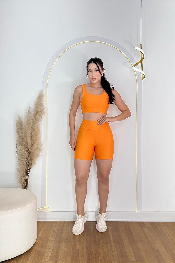 Conjunto Short Meia Coxa+ Top Clarisse Cor Cronos