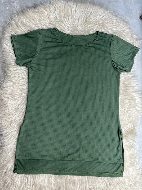 Blusa de Manga Mulet Cor Verde Militar