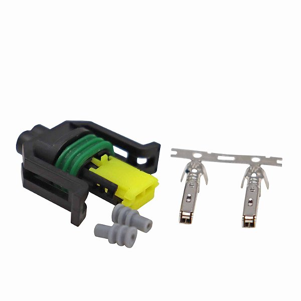 Conector 2 Vias Bico Mono ETE6732 VW Gol, Parati - Cód.9128