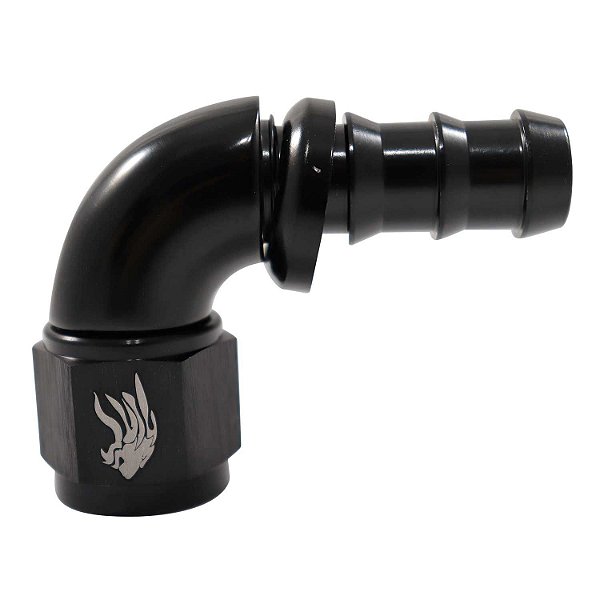 Conexão de Mangueira Curva 90° 5/8 x 10AN All Black-Cód.7820