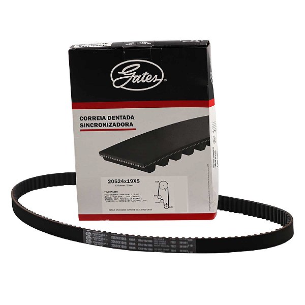Correia Dentada Gates 20524X19XS Fox, Gol, Golf - Cód.4585