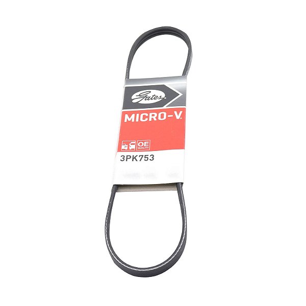 Correia Micro-V Gates 3PK0753 Nissan March 1.0 - Cód.10888
