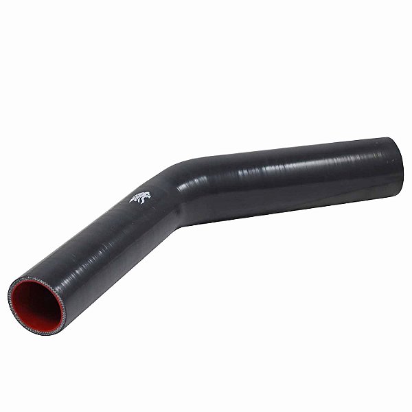 Curva de Silicone 45º Preto 2" x 2 1/2" - Cód.811