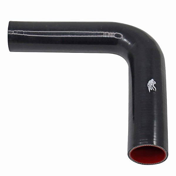 Curva Silicone Preto 90° Pressurização 2 1/4" x 2"- Cód.2017