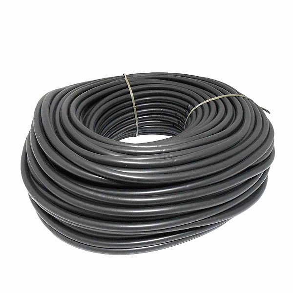 Espaguete Liso Leiplast 10mm / 100m Preto - Cód.311