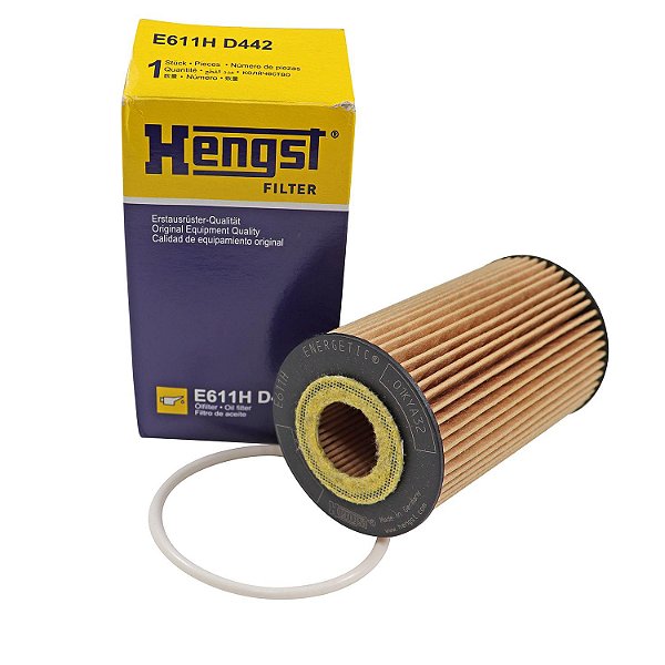 Filtro de Óleo Hengst E611H D442 Cruze, Sonic - Cód.9729
