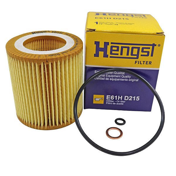 Filtro de Óleo Hengst E61H D215 BMW 130i, X1, X5 - Cód.9767