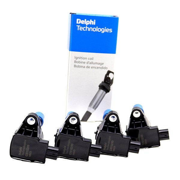 Jogo de 4 Bobinas Delphi GN10249 Honda Fit 1.5 - Cód.10943