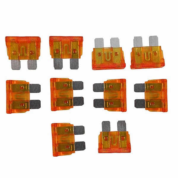 Kit com 10 Fusíveis Lamina Laranja 40A - Cód.6745