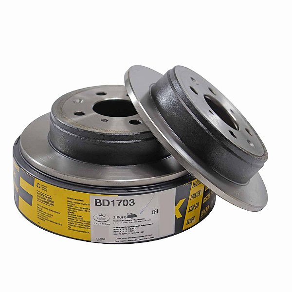Kit Disco de Freio BD1703 Tras. Civic 1.5, 1.6 - Cód.10169