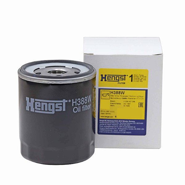 Filtro de Óleo Hengst H388W Fiat Ducato, Titano - Cód.11862