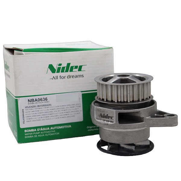 Bomba de Água Nidec NBA0636 VW Gol 1.0 8V - Cód.13730